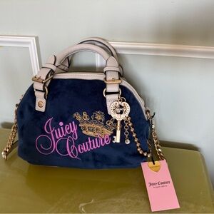 Juicy Couture THE KEY TO JUICY DOME SATCHEL CROSSBODY in Royal Blue
